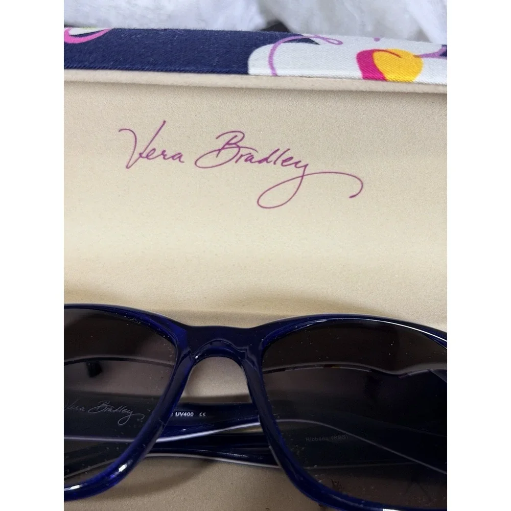Vera Bradley Sunglasses Ribbons Scarlett 57-17-130 With Hard Case (A3149)